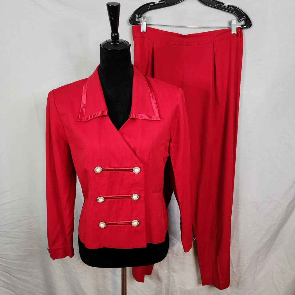 Traje Pantalones Vintage PERCEPTIONS Talla 10P Cascanueces Juguete Soldado Militar 2 piezas Usado en Excelente Condición Foto 1 de 4