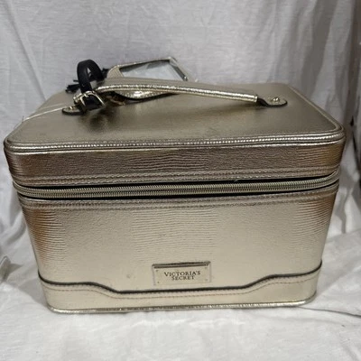 Victoria's Secret Estuche Tren Cosmético Viaje Dorado Nuevo Foto 1 de 4