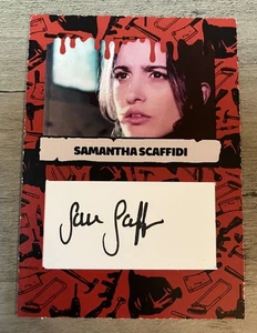2025 Fright Rags TERRIFIER Samantha Scaffidi Autogrammkarte Auto - Bild 1 von 2