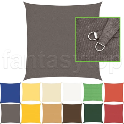 Quadratisch Sonnensegel 160g/m² HDPE Sonnenschutz Windschutz 90% UV-Schutz - Bild 1 von 4