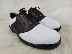 FOOTJOY Contour Series 54041 Brown White Golf Shoes Mens Size US 11M - Picture 1 of 8