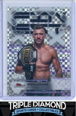 2025 Topps Finest UFC Dricus Du Plessis Common Purple Checkerboard #022/150 O2 - Image 1 of 2