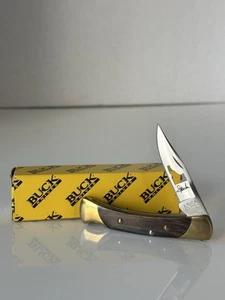 RARE 2005 Buck Knives B055-SP2-0 Idaho Cutout Wood Lockback Pocket Knife - Picture 1 of 11