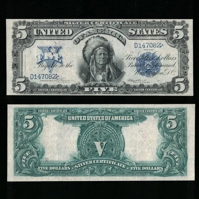 SC 1899 $5 Fr.273 Chief Silver Certificate (082) - Image 1 of 4