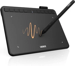 UGEE S640 Graphics Drawing Tablet Digital Draw Art Pad with Pen Battery-Free ... - Picture 1 of 1