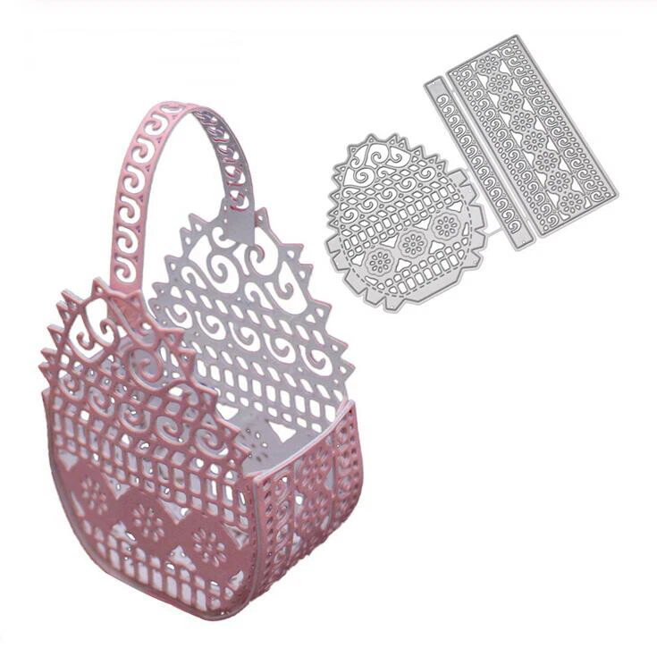 Blumenkorb Metall Cutting Dies DIY Scrapbooking Handwerk Stanzschablone Stencil  - Bild 1 von 4