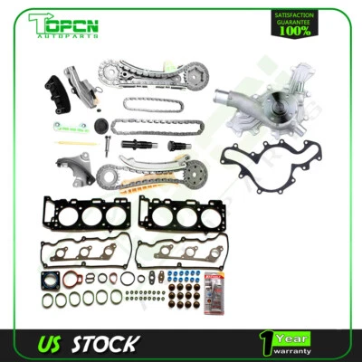 Juego de juntas de culata bomba de agua kit de cadena de distribución para 00-09 Ford Explorer 4,0 L V6 SOHC Foto 1 de 4