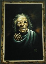 VIDEO! 36" X 24" ROTTY RANDY PORTRAIT PAINTING WALL HAUNTED HOUSE Halloween Prop