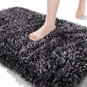 Bathroom Rug Mat 24 X 17, Soft and Absorbent Water Non Slip Chenille Bath Rug, M - Picture 1 of 8