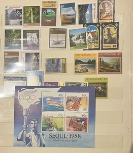 New Zealand MINT Stamp Collection With Mini Sheets 14 Pages Including Stockbook - Picture 1 of 15