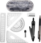 8 Pcs Maths Set, Geometry Protractor and Compass Set, Study, Drawing and Tools