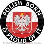 POLSKA Polish Polska Born & Stolz, 100mm naklejka winylowa