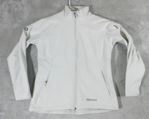 Pullover para mujer Marmot grande suave forrado de lana manga larga cremallera completa blanco - Imagen 1 de 9