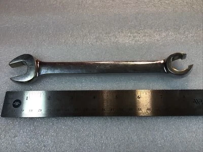 Snap-On#RXSM18-6PT., 18mm Metric Open End/Flare Nut Wrench 8-1/2'' Long-USA-NICE - Image 1 of 4