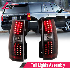 LED Tail Lights for 2007-2014 Chevrolet Suburban 1500 2500 Tahoe Black Clear