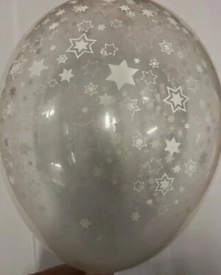 20 PALLONCINI STELLE TRASPARENTE 30 CM trasparenti Made in Italy - Immagine 1 di 3