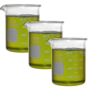 Corning Becherglas Pyrex Griffin niedrige Form graduiert 250ml (3er Regalpack) - Bild 1 von 1
