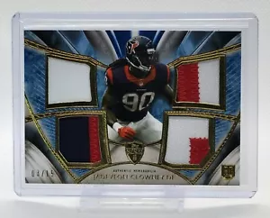 2014 Topps Supreme Rookie Quad Patch Blu Jadeveon Clowney #SRQP-JCL RC 03/15 - Foto 1 di 2