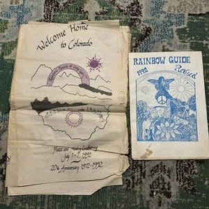Rainbow Guide 1992 Revised Hippy Book Rainbow Gathering History Ephemera Paper - Imagen 1 de 15