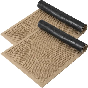 Sturdy Front Door Mat, Absorbent Muddy Dirt Resist Welcome Door Mats Outdoor Ind - Picture 1 of 12