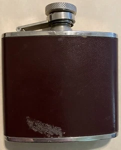 Vintage Hip Pocket Flask (4oz, 120ml) Stainless Steel - Picture 1 of 6