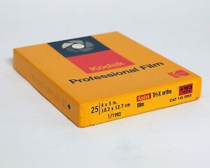 Film professionnel Kodak Tri-X Ortho 4163 4x5 film 25 feuilles expiré CAT 145 0055