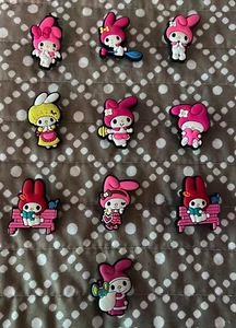 SANRIO MY MELODY SHOE CHARMS FOR CROCS-SET OF 10-NEW!