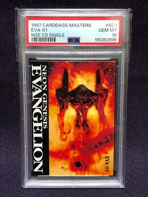 PSA10 EVA-01 NEON GENESIS EVANGELION CD PROMO CARDDASS MASTERS  #SC1 - Image 1 of 2