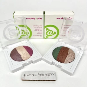 2x Mary Kay At Play Baked Eye Trio ON THE HORIZON & EARTH BOUND Eyeshadow Set - Picture 1 of 15
