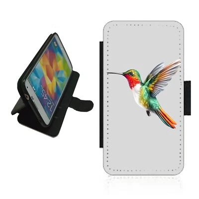 Humming bird Phone case wallet flip cover For iPhone Samsung Pixel HUM1 - Image 1 of 4