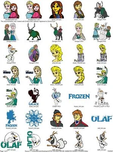 33 CARTOON PATTERNS MACHINE EMBROIDERY DESIGNS PES 4X4 5X7 BROTHER USB - Picture 1 of 11