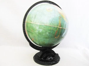 Vintage World Globe Art Deco Period Replogle on Metal Base - Picture 1 of 5