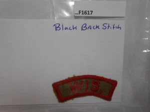 WIS. STATE STRIP KHAKI & RED BLACK BACK STITCH F1617 - Imagen 1 de 1