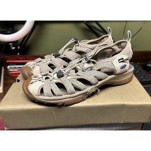 Keen Whisper Outdoor Hiking Sandals Shoes Gray Blue 1012229 Womens Size 9 Walk - Picture 1 of 4