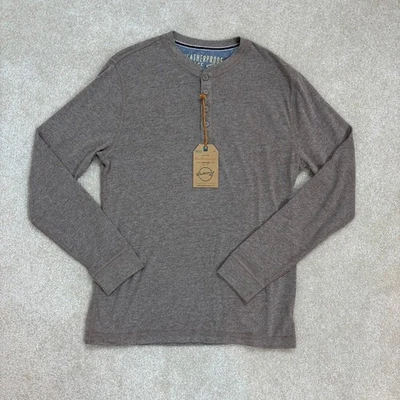 Camisa Henley de manga larga impermeable vintage 1948 para hombre color topo brezo pequeña nueva con etiquetas Foto 1 de 4