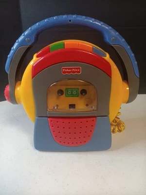 VTG 1999 FISHER-PRICE TUFF STUFF CASSETTE PLAYER W/ MICROPHONE Tested & Works - Image 1 of 4