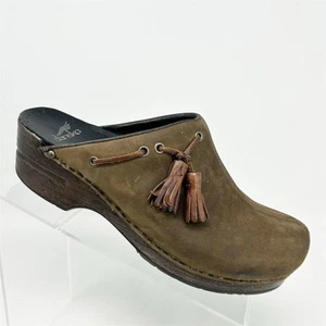 Dansko Women's Brown Tassel Mule Clogs Size 39 (US 8.5-9) Casual Shoes - Picture 1 of 11