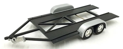 GMP 1/18 Scale Diecast 2601 - Trailer With Tire Rack/Ramps - Black/Grey - Image 1 of 4