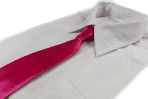 1 x Hot Pink Neck Tie Boys Kids Baby Toddler School Ties Formal Wedding - Picture 1 of 3