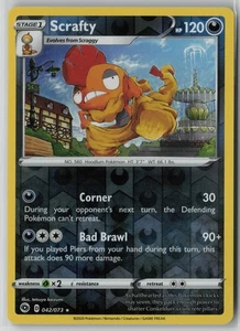 Tarjeta holográfica inversa Scrafty 042/073 Pokemon Champion's Path casi nueva (NM) 1 - Imagen 1 de 2