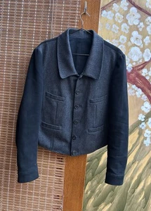 Vintage British Railroad Vest Jacket HB Tweed & Moleskin Cinch-Back - Picture 1 of 10