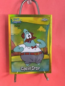 2025 Topps Chrome SpongeBob SquarePants #40 “Cecil Star” Gold Refractor /50 - Picture 1 of 6