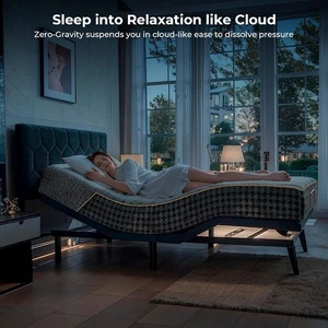 Adjustable Bed Frame Queen Size Wireless Remote Control Adjustable Bed Base g - Picture 1 of 9