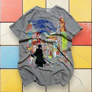 Camiseta Y2K Godzilla Película Samurai Gris Hombres S Neón Arte Callejero Japón Camiseta Gráfica - Imagen 1 de 12