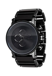 🔥🚨Vintage Vestal Plexi Black Leather Designer Luxury Watch Rare! EUC 2000S - Picture 1 of 3