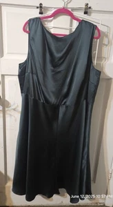 Talbots Vintage Pure Silk Sheath Dress Sleeveless Mini Size 20 Black Women's  - Picture 1 of 9