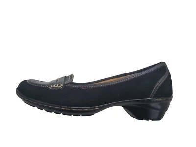 Softspots Black Suede Leather Slip On Low Heel Loafer  Women's 7.5M 739071 - Image 1 of 4