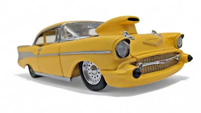 VINTAGE 1957 CHEVY BEL-AIR PRO-STREET DRAGSTER YELLOW  1/24 Scale Danbury Mint - Image 1 of 4