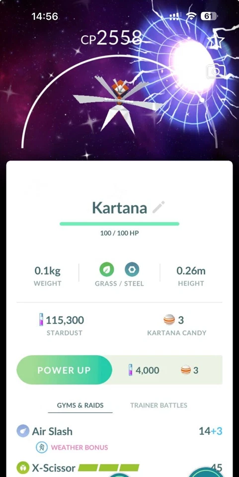 Pokémon Kartana Brillante Fondo Especial Global - GO TRADE 20k Polvo de Estrellas  Foto 1 de 1
