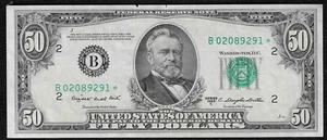 1950-C $50 *New York* Federal Reserve Note "Crisp AU Star" - Picture 1 of 2